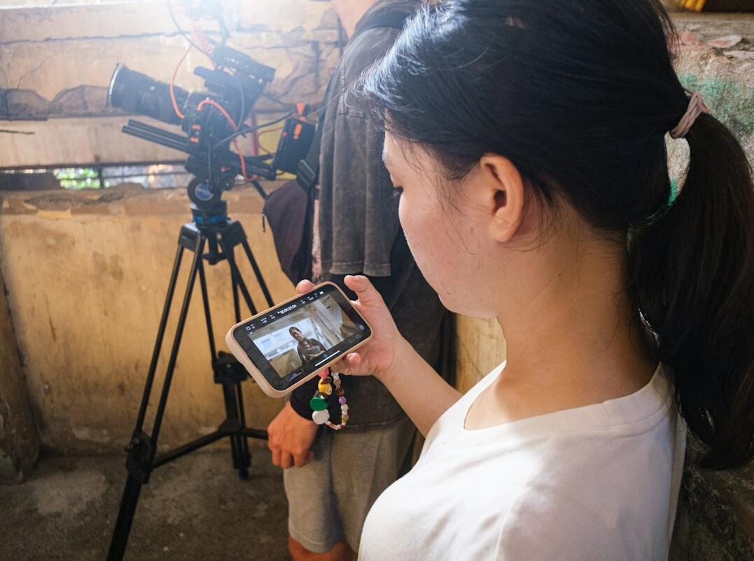 filmmaker shooting video with smartphone