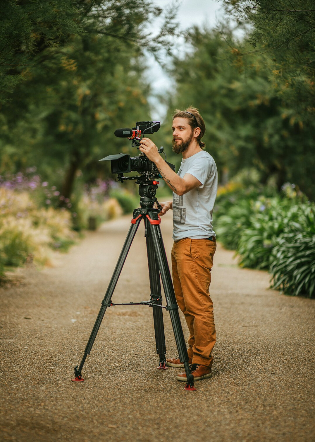 cinematographer with camera