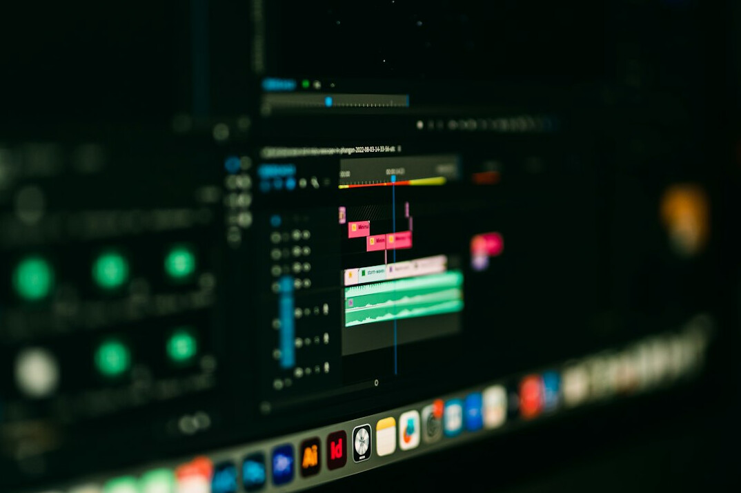 video editor applying texture