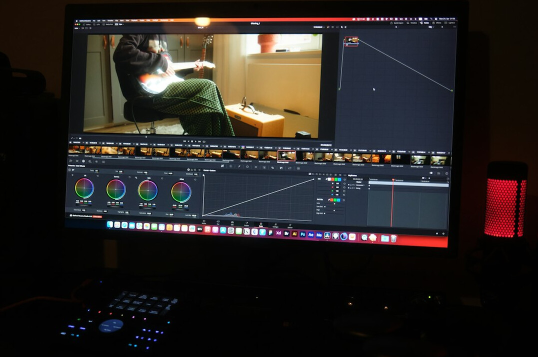 color grading in video software
